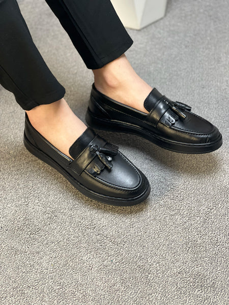 FABIO - Mocassin en cuir véritable et Orthopédique